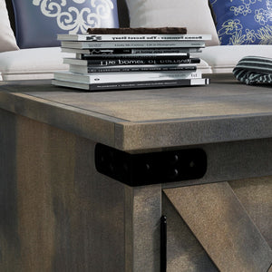 Legends Furniture Modern Farmhouse Storage Coffee Table with Metal Accents FH4220.BNW