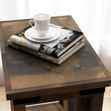 Legends Furniture Modern Farmhouse Storage Side Table with Metal Accents FH4420.BNW