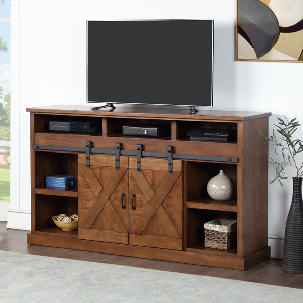 Legends Furniture Modern Farmhouse TV Stand with Electric Fireplace Included FH5110.AWY