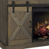 Legends Furniture Modern Farmhouse TV Stand with Electric Fireplace Included FH5120.BNW