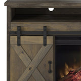 Legends Furniture Modern Farmhouse TV Stand with Electric Fireplace Included FH5120.BNW