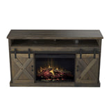 Legends Furniture Modern Farmhouse TV Stand with Electric Fireplace Included FH5120.BNW