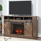 Legends Furniture Modern Farmhouse TV Stand with Electric Fireplace Included FH5120.BNW