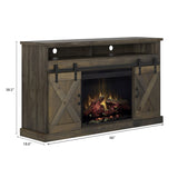 Legends Furniture Modern Farmhouse TV Stand with Electric Fireplace Included FH5120.BNW