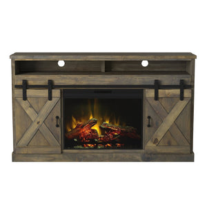 Legends Furniture Modern Farmhouse TV Stand with Electric Fireplace Included FH5120.BNW