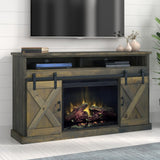 Legends Furniture Modern Farmhouse TV Stand with Electric Fireplace Included FH5120.BNW