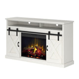 Legends Furniture Modern Farmhouse TV Stand with Electric Fireplace Included FH5130.WHT