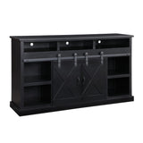 Legends Furniture Modern Farmhouse TV Stand with Electric Fireplace Included FH5140.BLK