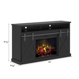 Legends Furniture Modern Farmhouse TV Stand with Electric Fireplace Included FH5140.BLK