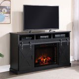 Legends Furniture Modern Farmhouse TV Stand with Electric Fireplace Included FH5140.BLK