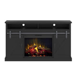 Legends Furniture Modern Farmhouse TV Stand with Electric Fireplace Included FH5140.BLK