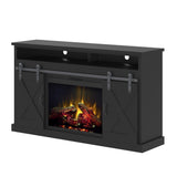 Legends Furniture Modern Farmhouse TV Stand with Electric Fireplace Included FH5140.BLK