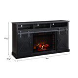 Legends Furniture Modern Farmhouse TV Stand with Electric Fireplace Included FH5140.BLK