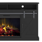 Legends Furniture Modern Farmhouse TV Stand with Electric Fireplace Included FH5140.BLK