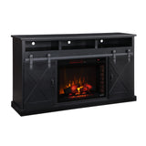 Legends Furniture Modern Farmhouse TV Stand with Electric Fireplace Included FH5140.BLK