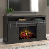 Legends Furniture Modern Farmhouse TV Stand with Electric Fireplace Included FH5140.BLK