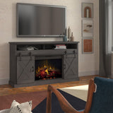 Legends Furniture Modern Farmhouse TV Stand with Electric Fireplace Included FH5160.HGR