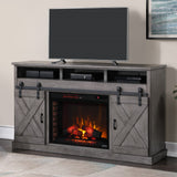 Legends Furniture Modern Farmhouse TV Stand with Electric Fireplace Included FH5160.HGR