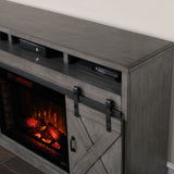 Legends Furniture Modern Farmhouse TV Stand with Electric Fireplace Included FH5160.HGR