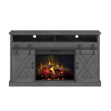 Legends Furniture Modern Farmhouse TV Stand with Electric Fireplace Included FH5160.HGR