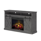 Legends Furniture Modern Farmhouse TV Stand with Electric Fireplace Included FH5160.HGR