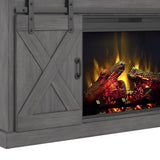 Legends Furniture Modern Farmhouse TV Stand with Electric Fireplace Included FH5160.HGR