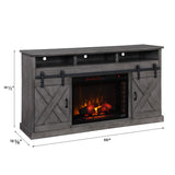 Legends Furniture Modern Farmhouse TV Stand with Electric Fireplace Included FH5160.HGR