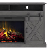 Legends Furniture Modern Farmhouse TV Stand with Electric Fireplace Included FH5160.HGR