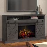 Legends Furniture Modern Farmhouse TV Stand with Electric Fireplace Included FH5160.HGR