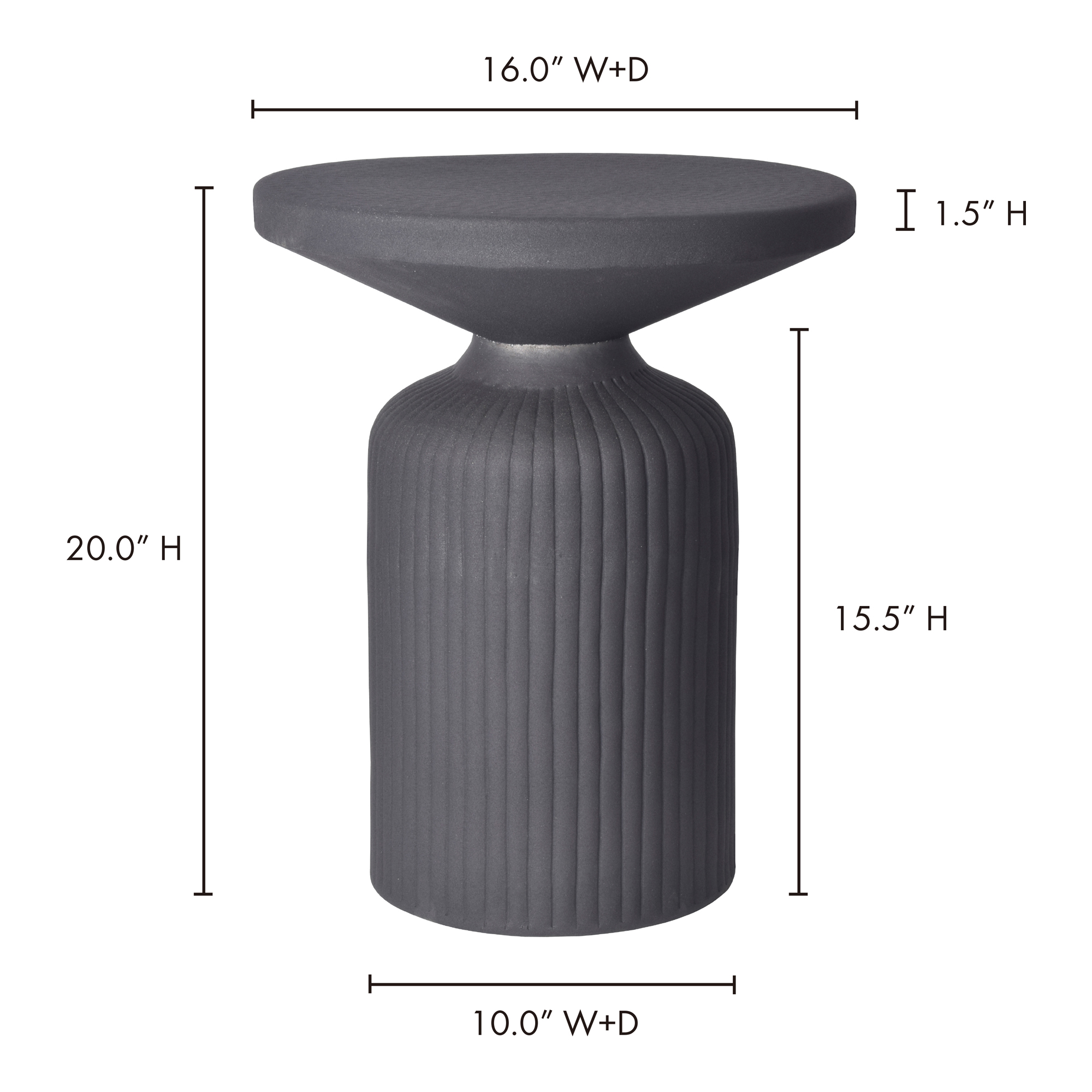 Yoli Asymmetrical Hourglass Side Table - Thumbnail 4