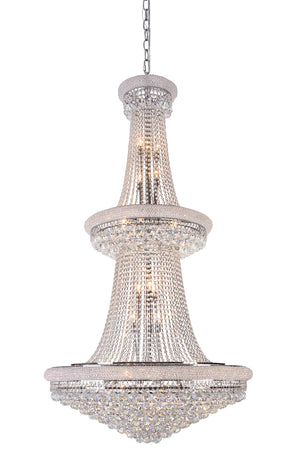 Bethel Chrome Chandelier in Metal & Crystal