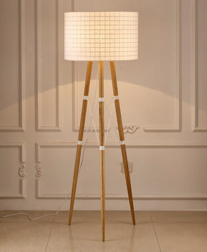 Amber Floor Lamp White