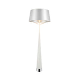 Paris Floor Lamp Carbon Steel And White Fabric Shade