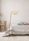 Piper Floor Lamp Golden Carbon Steel