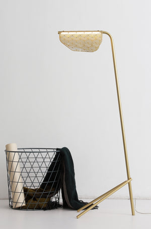 Piper Floor Lamp Golden Carbon Steel