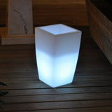 Beauty Led Planter Square Shape, Pe Plastic, 24Key Remote Control On/Off Switch Multi-Color