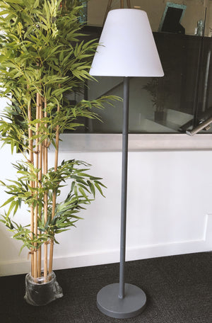 Lumi Solar Led Floor Lamp Speaker Uv Resistant, Pe Plastic And Multi-Color Change