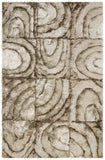 Chandra Rugs Flemish 100% Polyester Hand-Woven Contemporary Shag Rug Taupe/Cream/Beige 7'9 x 10'6