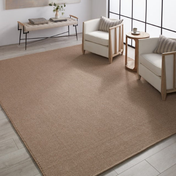 Jaipur Living Flint Texel FLI02 Powerloomed Machine Made Outdoor Contemporary Rug Brown 9' x 12'