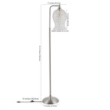 Safavieh Izzy Iron Floor Lamp in Nickel FLL4088A