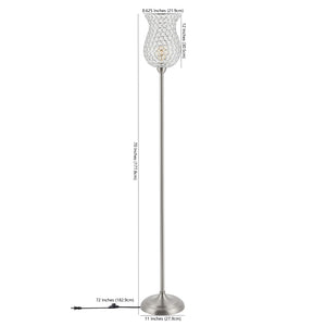 Safavieh Ricky Iron Floor Lamp in Nickel FLL4089A