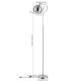 Safavieh Elijah Iron Floor Lamp in Nickel FLL4093A