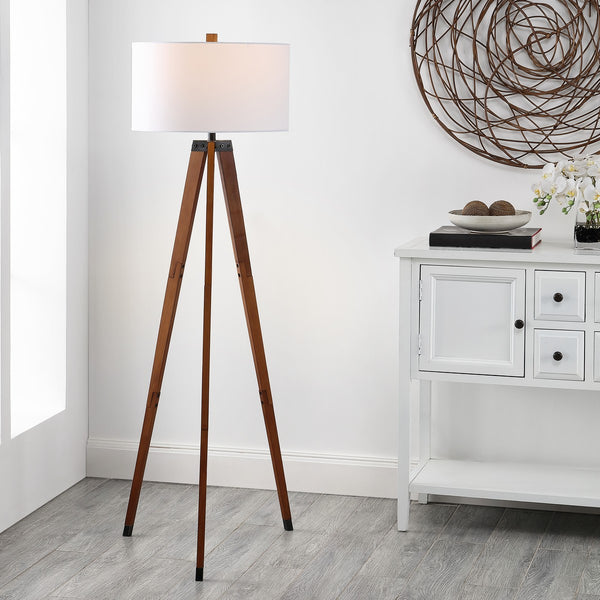 Safavieh Cameo Floor Lamp Walnut Wood FLL4102A