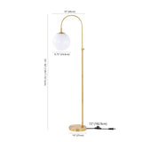 Safavieh Hamil Floor Lamp Brass Gold Metal FLL4103A