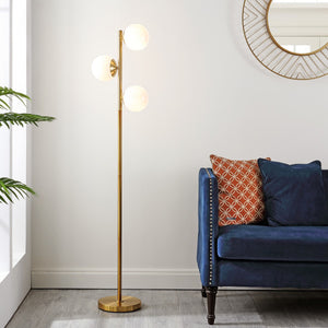 Safavieh Devlyn Floor Lamp Brass Gold Metal FLL4104A