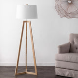 Safavieh Ismeria Floor Lamp Natural Solid Wood/Rubberwood  FLL4106A