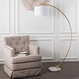 Safavieh Madigan Floor Lamp Gold / White Iron/Marble FLL4115A