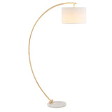 Safavieh Madigan Floor Lamp Gold / White Iron/Marble FLL4115A