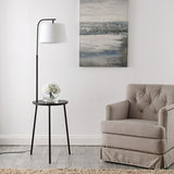 Safavieh Celyn Floor Lamp Black  Metal And Rattan FLL4116A