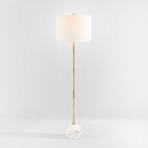 Safavieh Kyrene Floor Lamp White Marble Polyresin/White Marble Finish FLL7003A